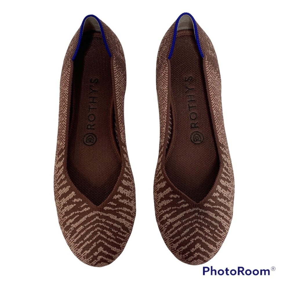 Rothy’s Desert Metallic “The Flat” Shoes Size 8